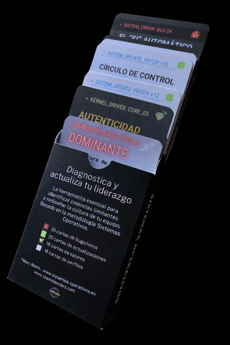 Caja con las cartas de Sistemas Operativos